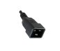 Preview: Cold device cable C13 to C20, 1mm², extension, VDE, black, length 1m